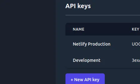 The API token section in the Plausible settings